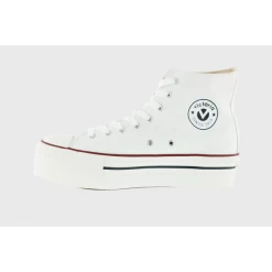 Botas Victoria Tribu Doble Botín Lona Blanco Mujer -Zapatos Deportivos botas victoria tribu doble botin lona blanco mujer 2