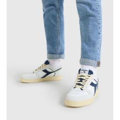 Zapatillas Diadora Magic BSKT Low Suede Blanco Marino Hombre -Zapatos Deportivos zapatillas diadora magic bskt low suede blanco marino hombre 2