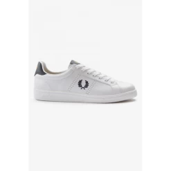 Zapatillas Fred Perry B721 Leather Blanco Azul Hombre