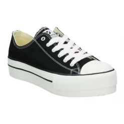 Zapatillas Lona Victoria Plataforma 1061100 Negro Mujer -Zapatos Deportivos zapatillas lona victoria plataforma 1061100 negro mujer 4