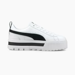 Zapatillas Puma Mayze Lth Blanco Azul Oscuro Mujer