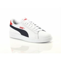 Zapatillas Puma Smash V2 Blanco Marino Rojo Niños -Zapatos Deportivos zapatillas puma smash v2 blanco marino rojo ninos 2