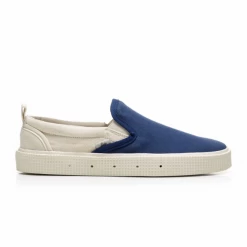 Zapatillas Sanjo K250 Slip On Azul Beige Hombre