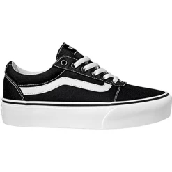 Zapatillas Vans Ward Plataforma Negro Blanco Mujer